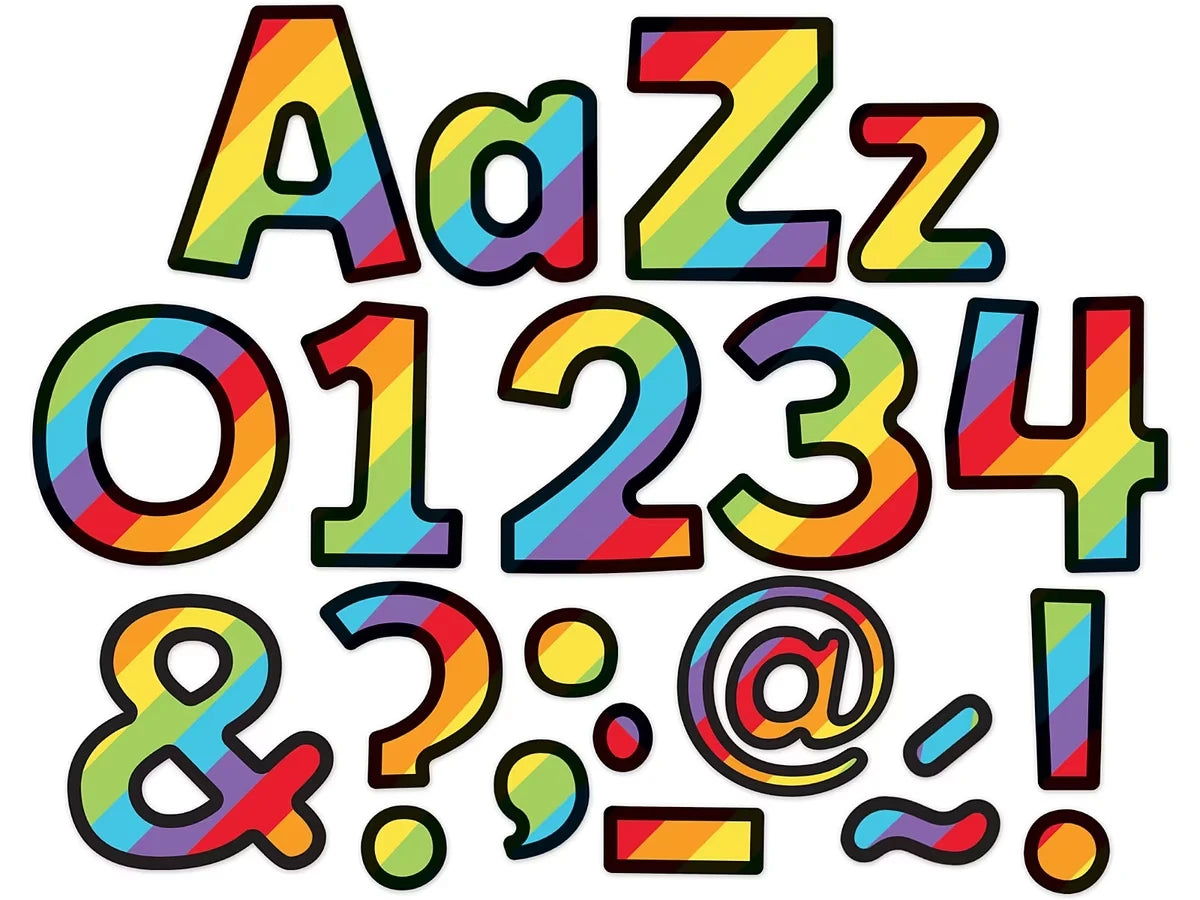 Celebrate Learning Rainbow 4" Punch-Out Letters - US 7189