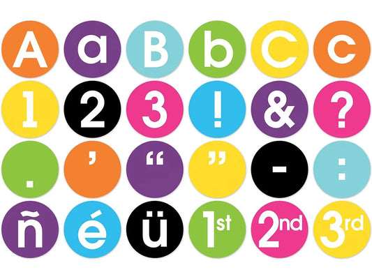 Colorful Circle 3" Punch-Out Letters - US 7403