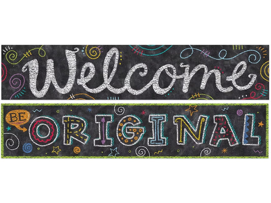 Chalk It Up! Double-Sided Welcome Banner - US 9204