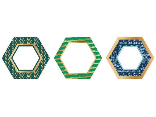 One World Foil Hexagon Accents - US 4682