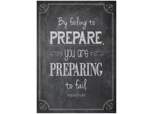 Chalk It Up! By Failing to Prepare… Poster - US 8183
