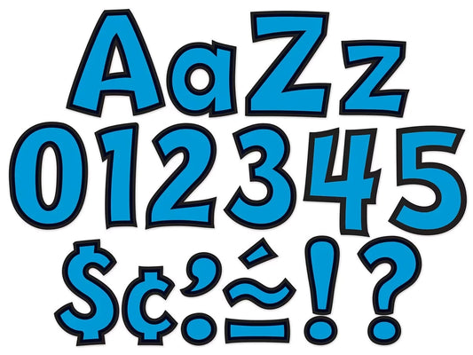 Blue Playful 4" Punch-Out Letters - US 3766