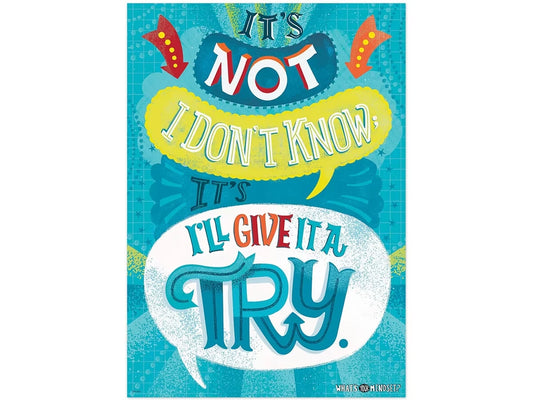 Growth Mindset I’ll Give It a Try Poster - US 7192