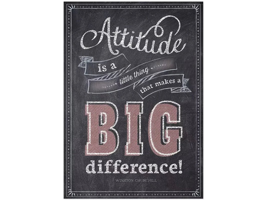 Chalk It Up! Attitude Makes a Big Difference Poster - US 6462