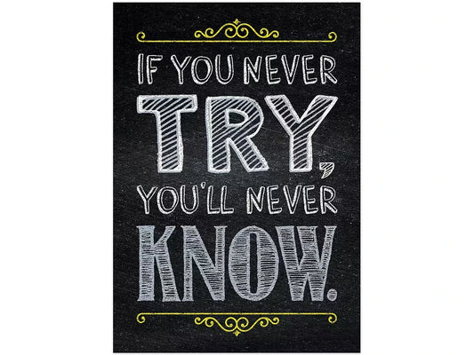 Chalk It Up! If You Never Try, You’ll Never Know Poster - US 8028