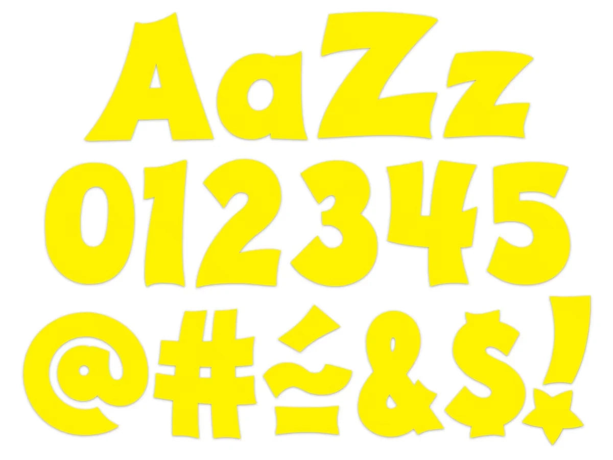 Yellow Spanish/English 4" Punch-Out Letters - US 3604