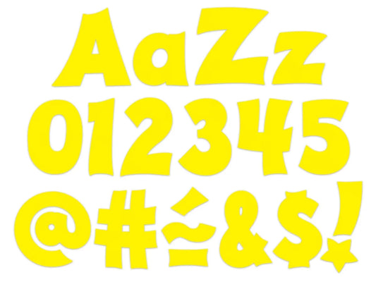 Yellow Spanish/English 4" Punch-Out Letters - US 3604