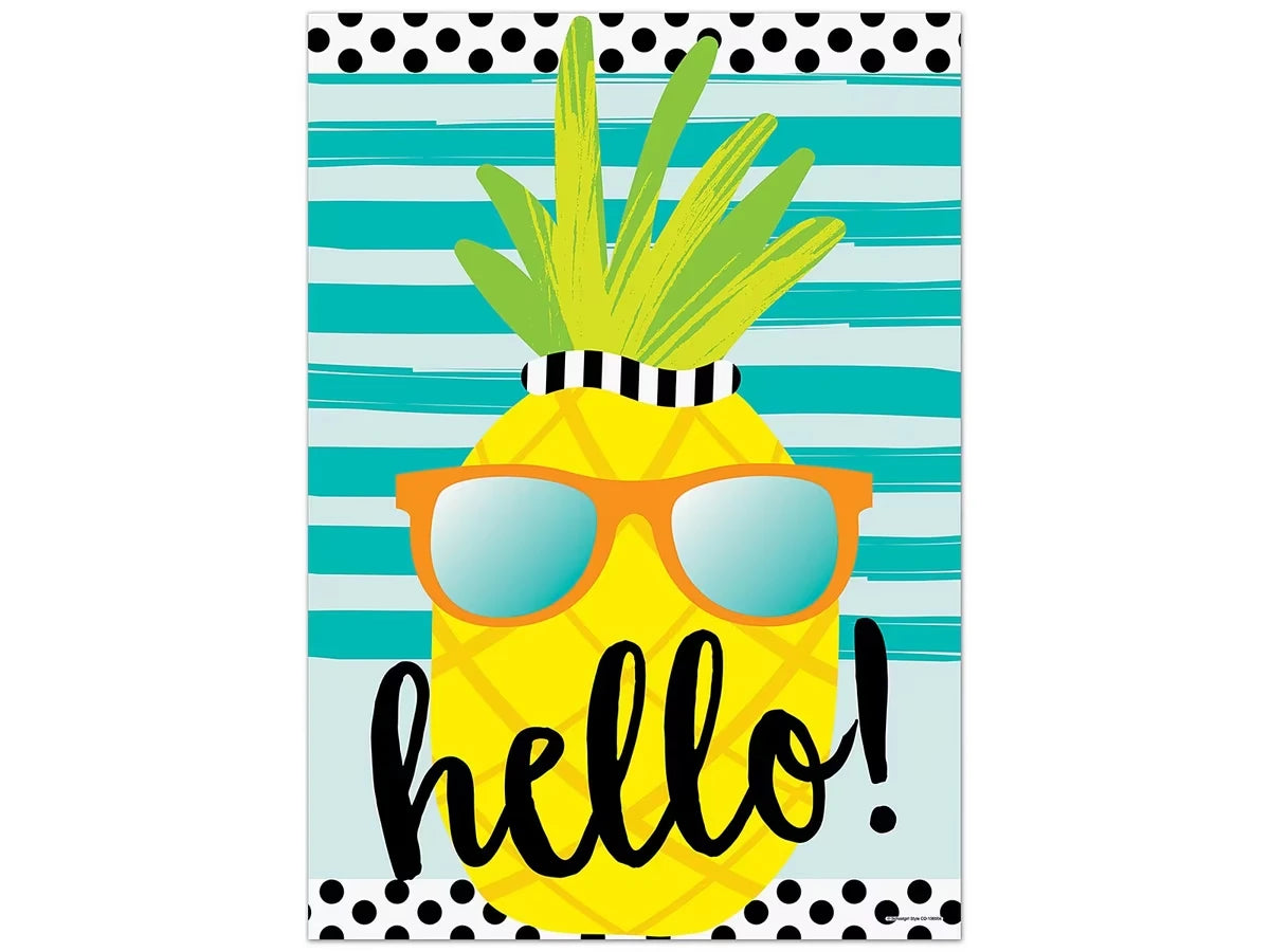 Simply Stylish Tropical Hello! Poster - US 4146