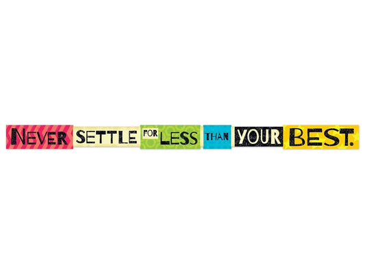 Never Settle Motivational Banner - US 5469