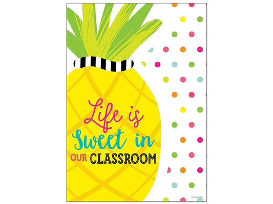 Simply Stylish Tropical Life Is Sweet in Our Classroom Poster - US 6518