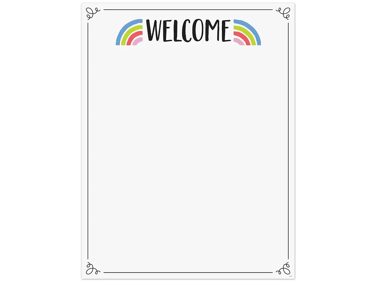 Rainbow Doodles Welcome Poster - US 7681