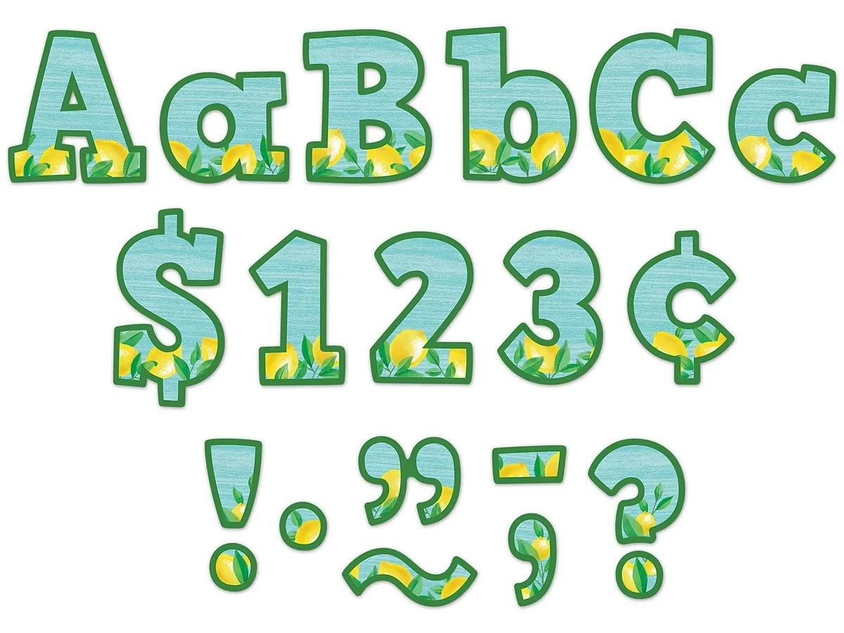Lemon Zest 4" Punch-Out Letters - US 9064