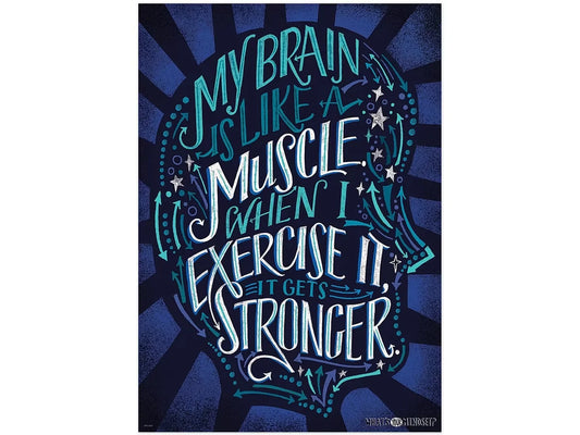 Growth Mindset My Brain Is Like a Muscle Poster - US 6180