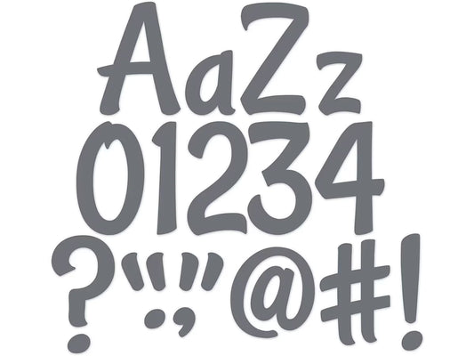 Gray Stylish 4" Punch-Out Letters - US 9740