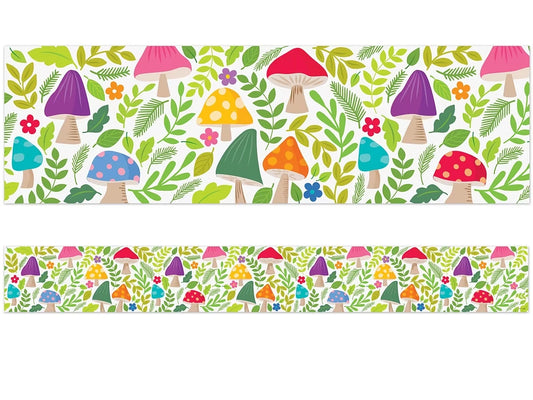 Woodland Friends Mushroom Medley Border - US 6444