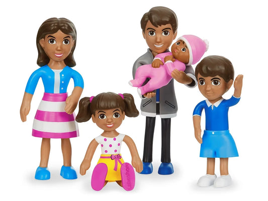 Lakeshore Pose & Play Dolls - Hispanic Family - US 1865