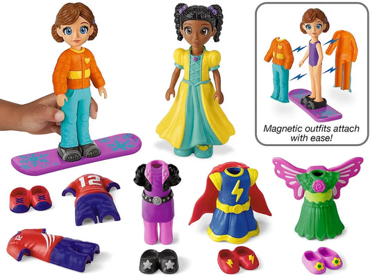 Magnetic Dress & Play Dolls - US 9990