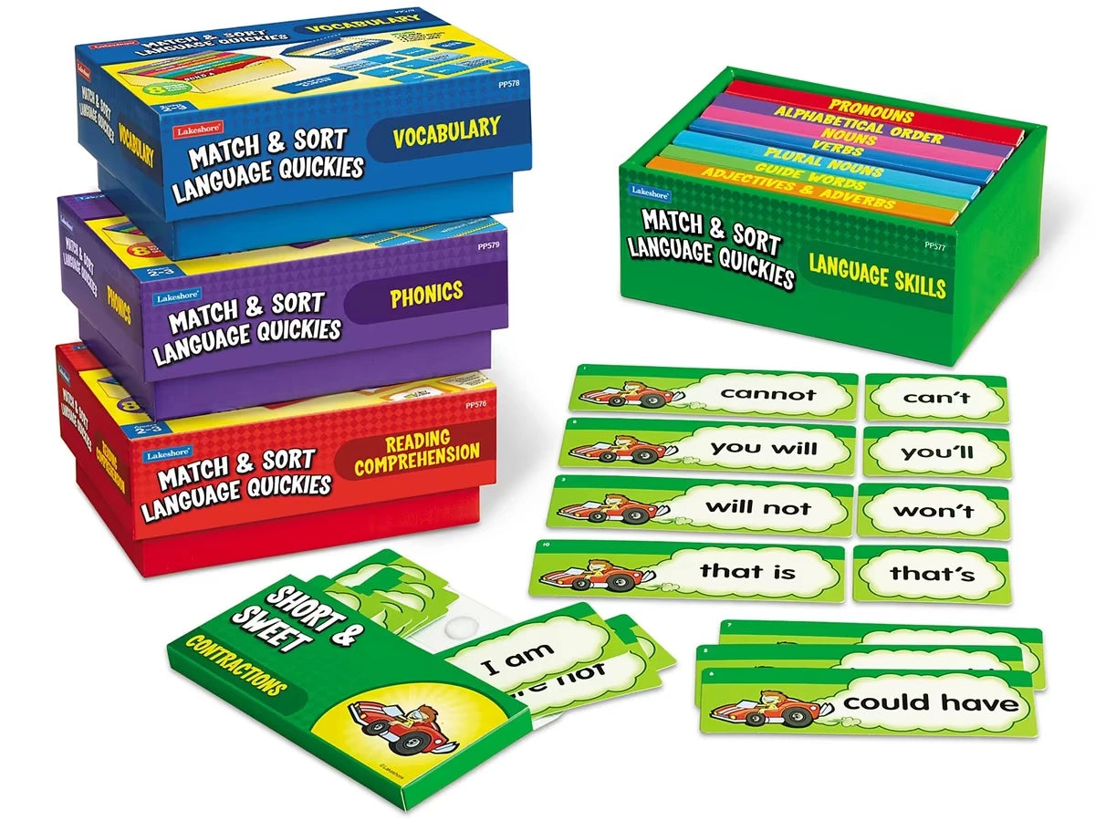 Match & Sort Language Quickies - Gr. 2-3 - Complete Set - US 9831