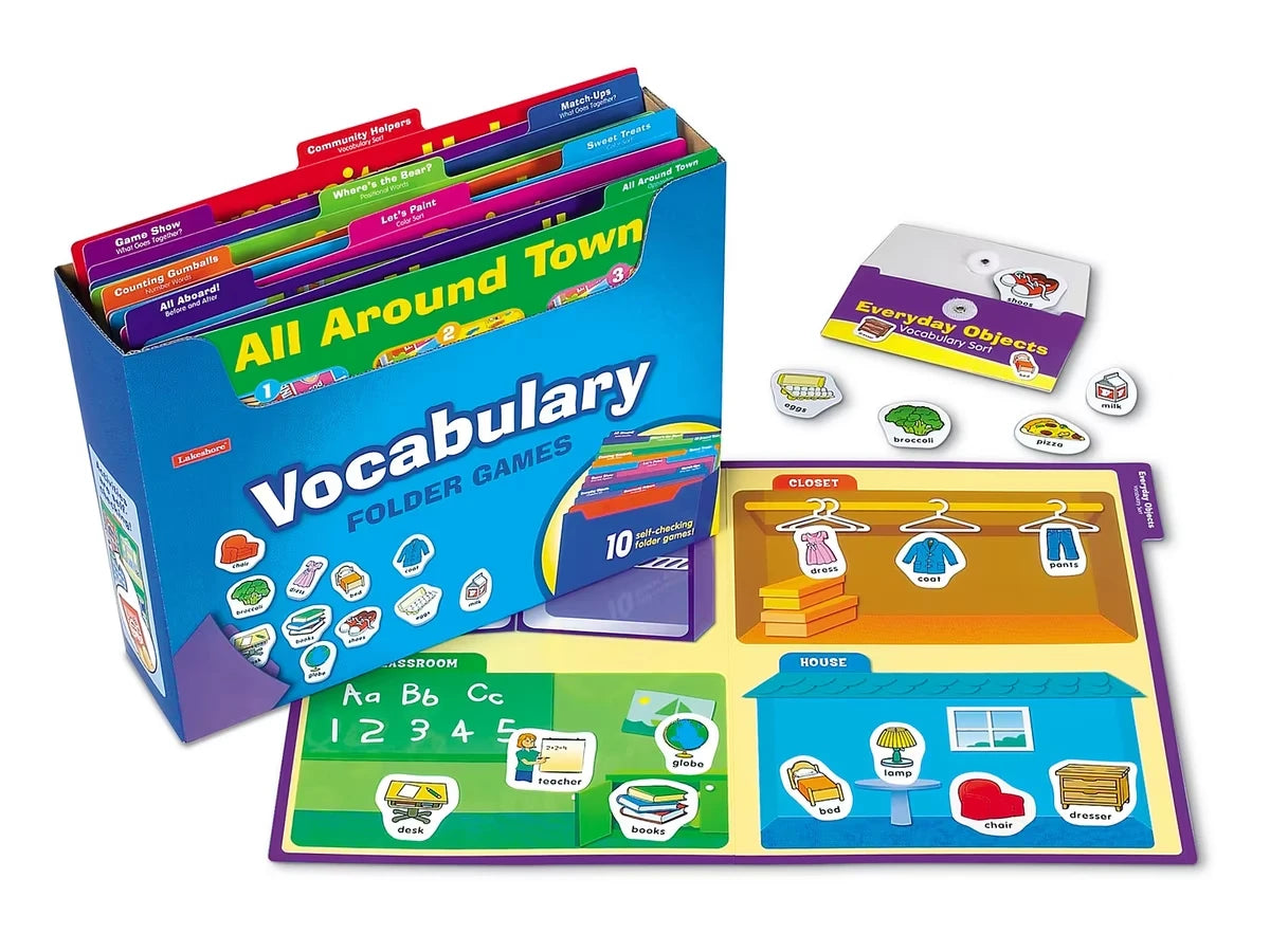 Vocabulary Folder Game Library - Pre K-K - US 2886