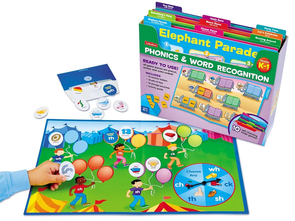 Phonics & Word Recognition Folder Game Library - K-Gr. 1 - US 4698