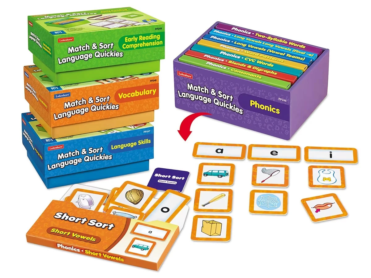 Match & Sort Language Quickies - K-Gr. 1 - Complete Set - US 5376