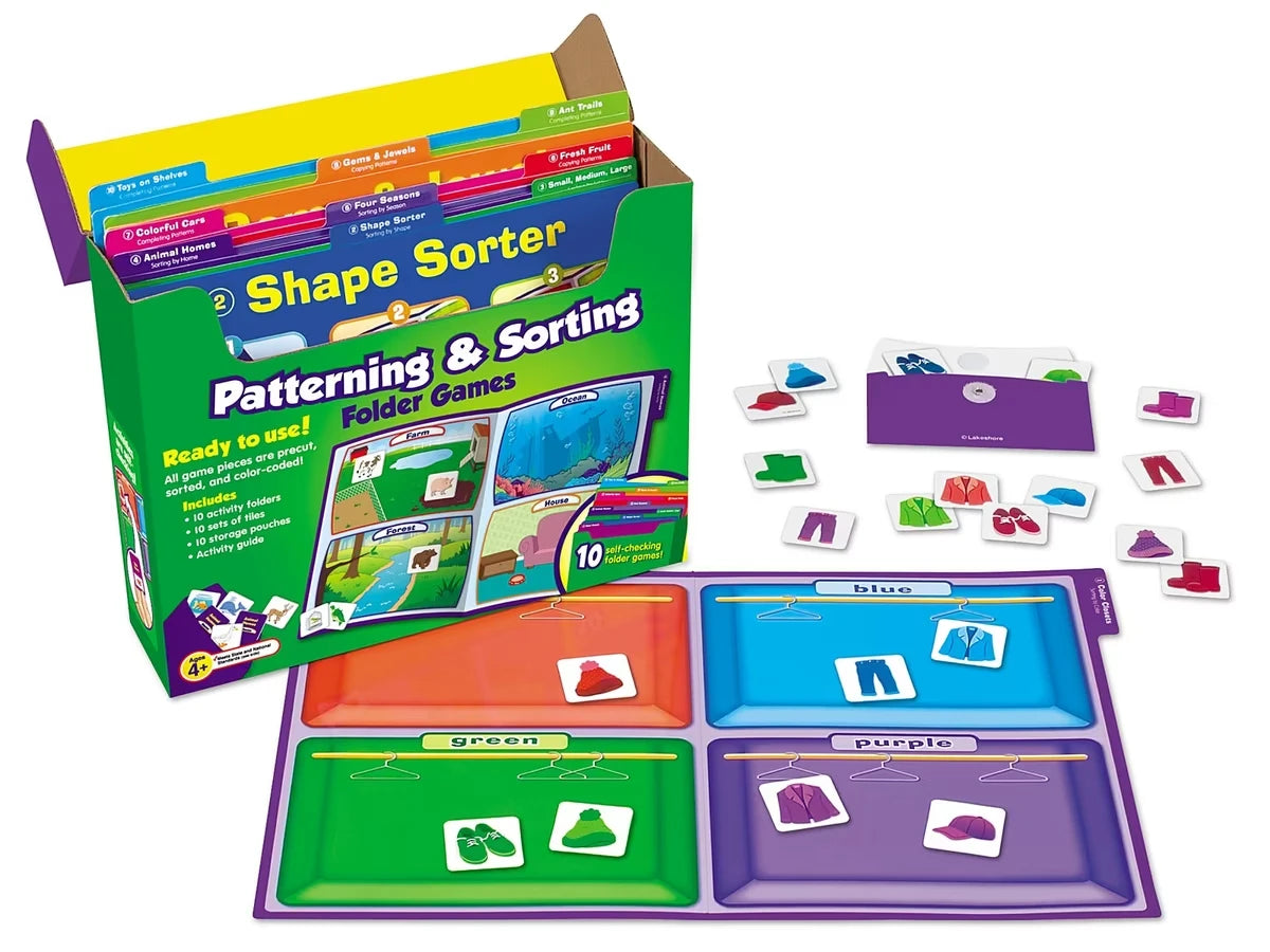 Patterning & Sorting Folder Game Library - Pre K-K - US 6795