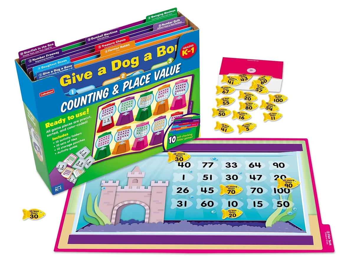 Counting & Place Value Folder Game Library - K-Gr. 1 - US 2637