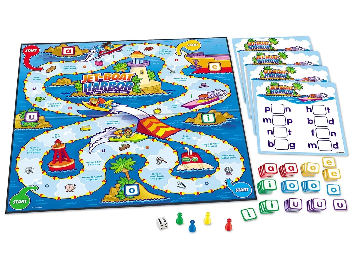 Jet-Boat Harbor: Short Vowels Game - US 5804