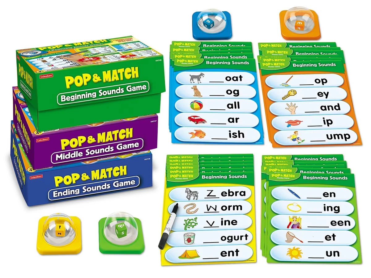 Pop & Match Beginning Phonics Games - Complete Set - US 5062
