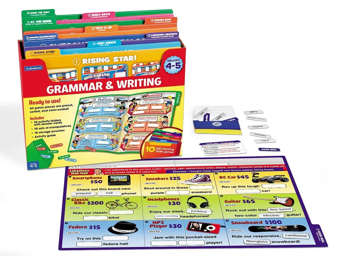 Grammar & Writing Folder Game Library - Gr. 4-5 - US 1691