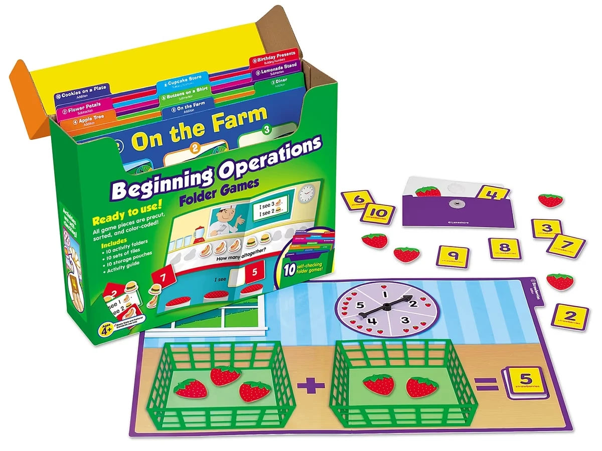 Beginning Operations Folder Game Library - Pre K-K - US 3496