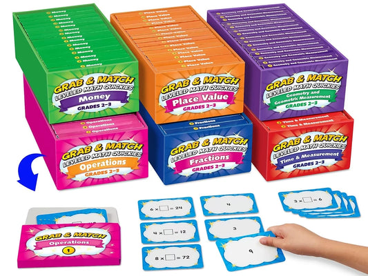 Grab & Match Leveled Math Quickies - Gr. 2-3 - Complete Set - US 8688