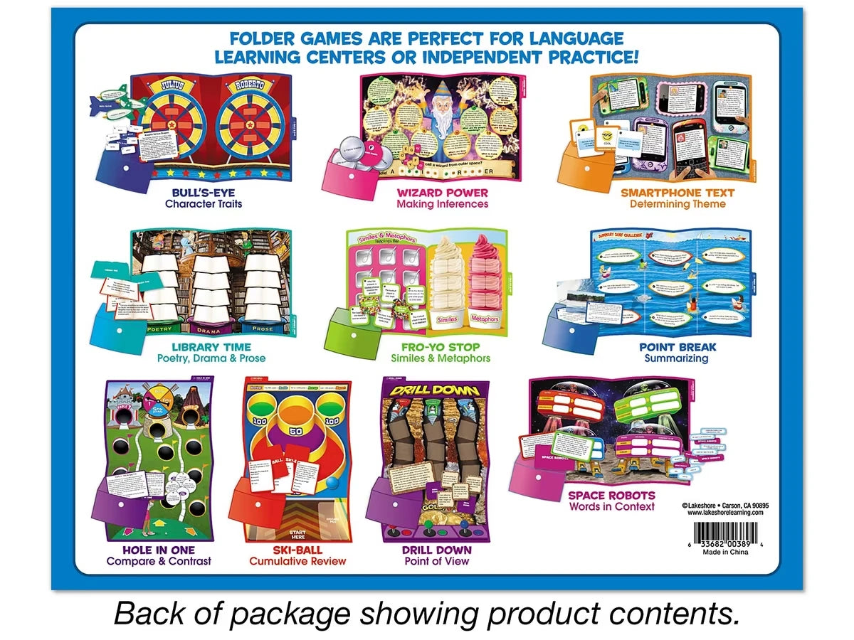 Reading Literature Folder Game Library - Gr. 4-5 - US 5331