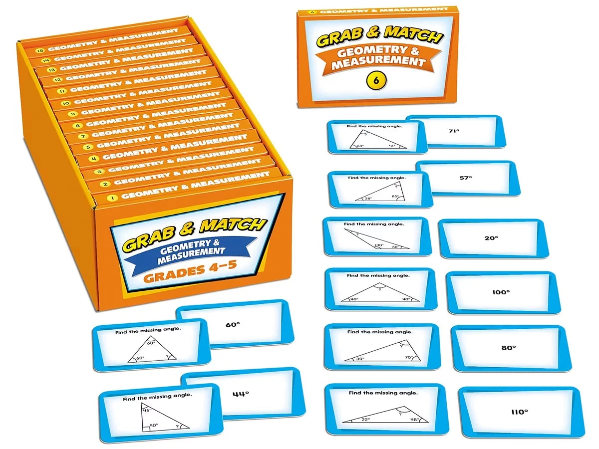 Grab & Match Leveled Geometry & Measurement Quickies - Gr. 4-5 - US 5807