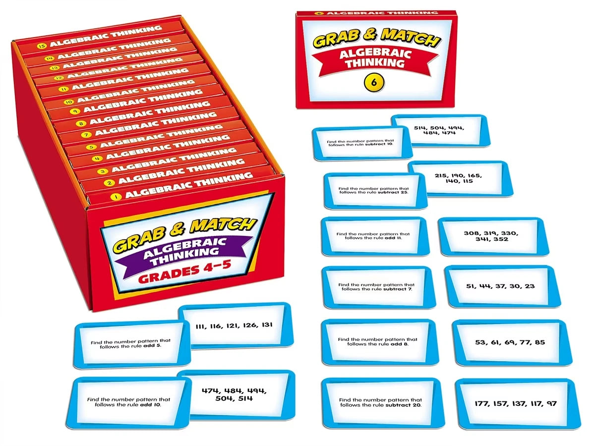 Grab & Match Leveled Algebraic Thinking Quickies - Gr. 4-5 - US 6825
