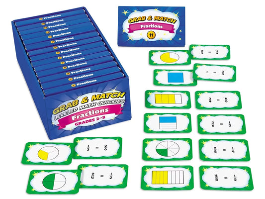 Grab & Match Leveled Fractions Quickies - Gr. 2-3 - US 5458