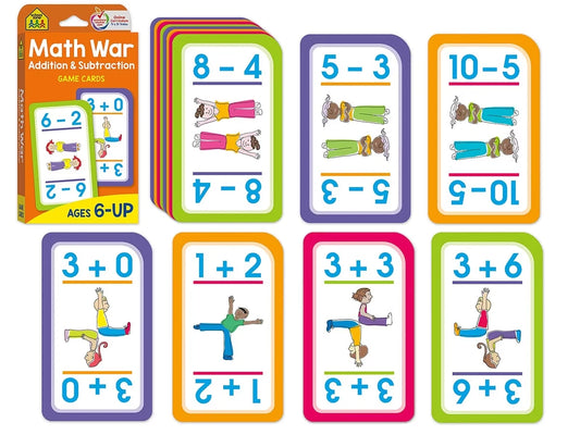 Math War: Addition & Subtraction Game Cards - US 1579