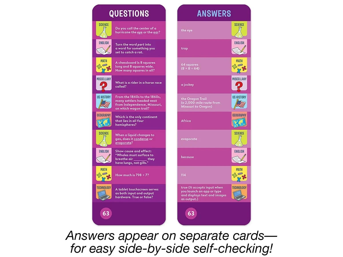 Brain Quest Challenge Cards - Gr. 4 - US 7579