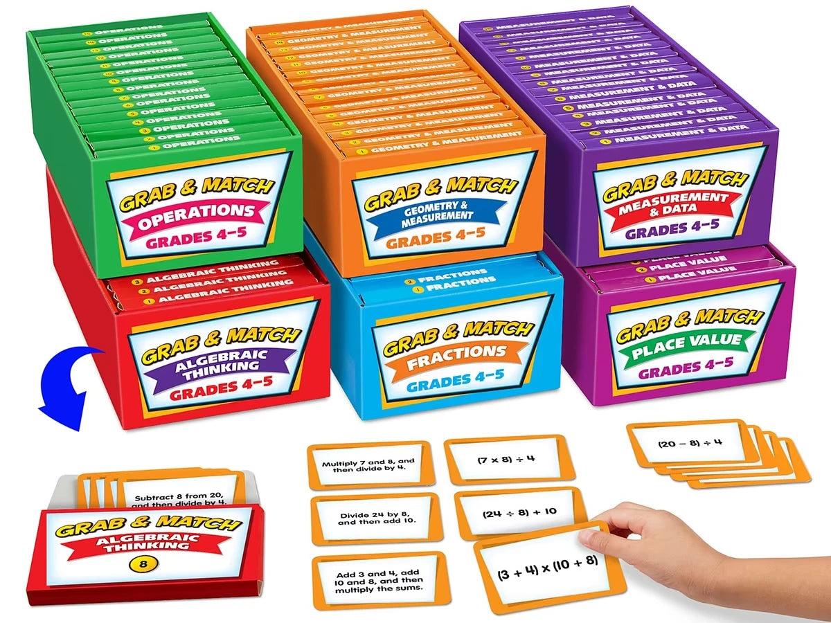 Grab & Match Leveled Math Quickies - Gr. 4-5 - Complete Set - US 2864