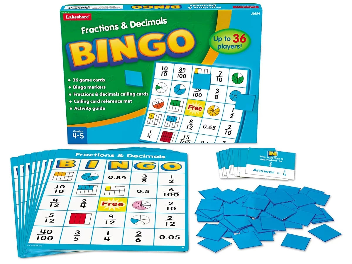 Fractions & Decimals Bingo - US 1630