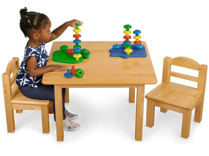 Toddler Hardwood Table & Chairs Set - US 9515