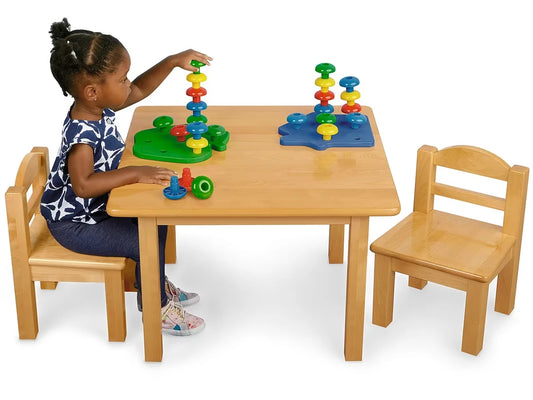 Toddler Hardwood Table & Chairs Set - US 9515