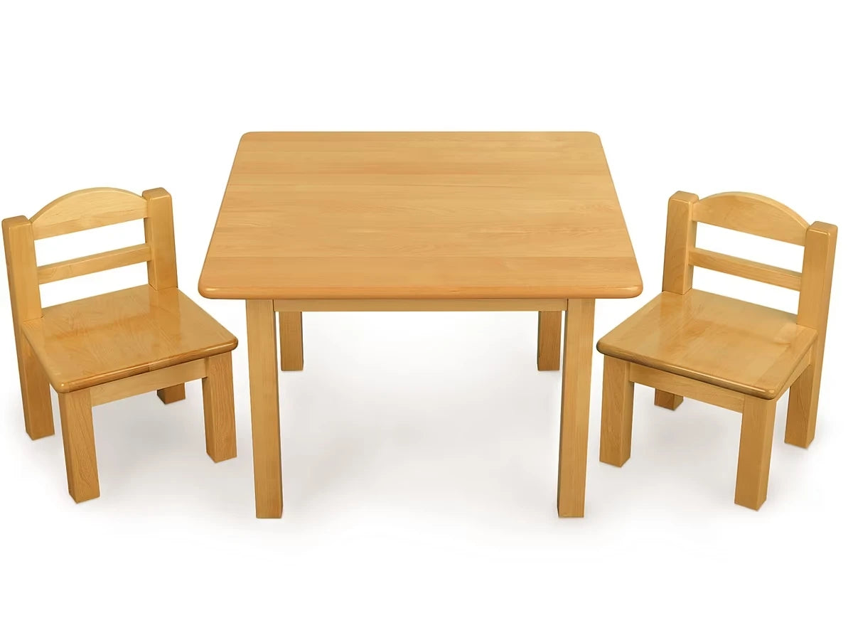 Toddler Hardwood Table & Chairs Set - US 9515