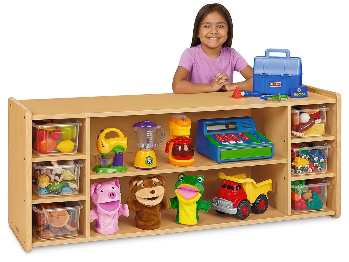 Heavy-Duty Low Cubbies & Shelves Storage Unit - US 8740