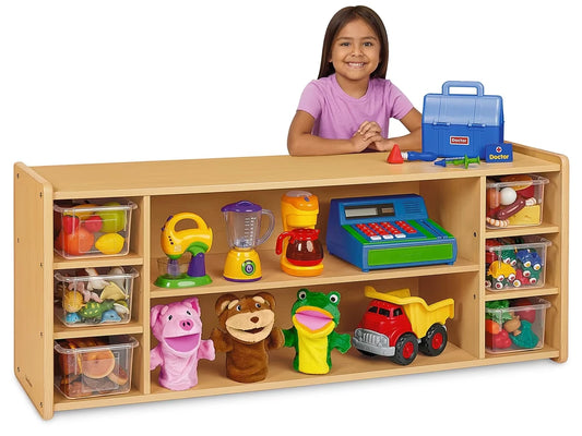 Heavy-Duty Low Cubbies & Shelves Storage Unit - US 8740