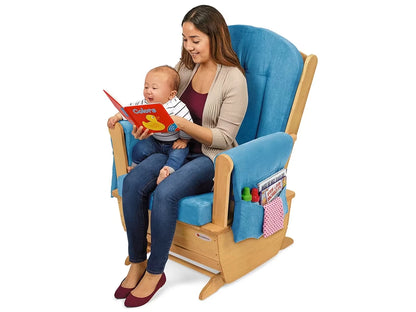 Classroom-Safe Glider Rocker - Blue Microfiber - US 3442