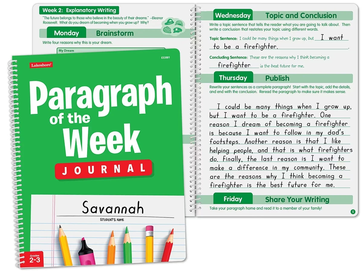 Paragraph of the Week Journal - Gr. 2-3 - US 5590