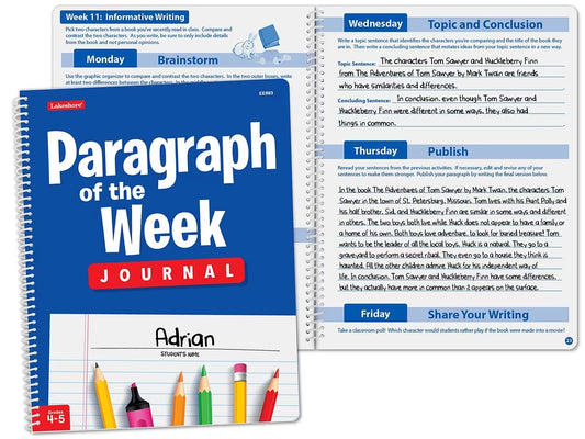 Paragraph of the Week Journal - Gr. 4-5 - US 2482