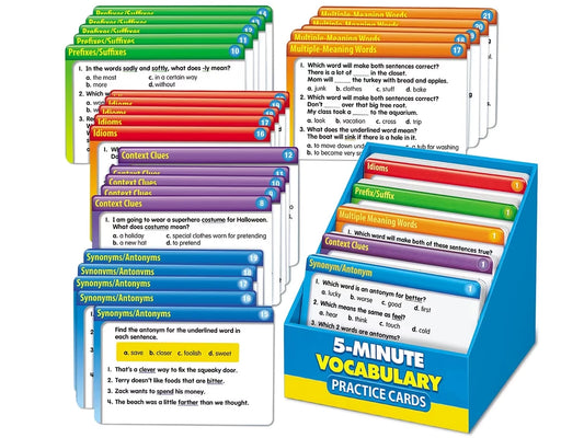 5-Minute Vocabulary Practice Cards - Gr. 3-5 - US 7758