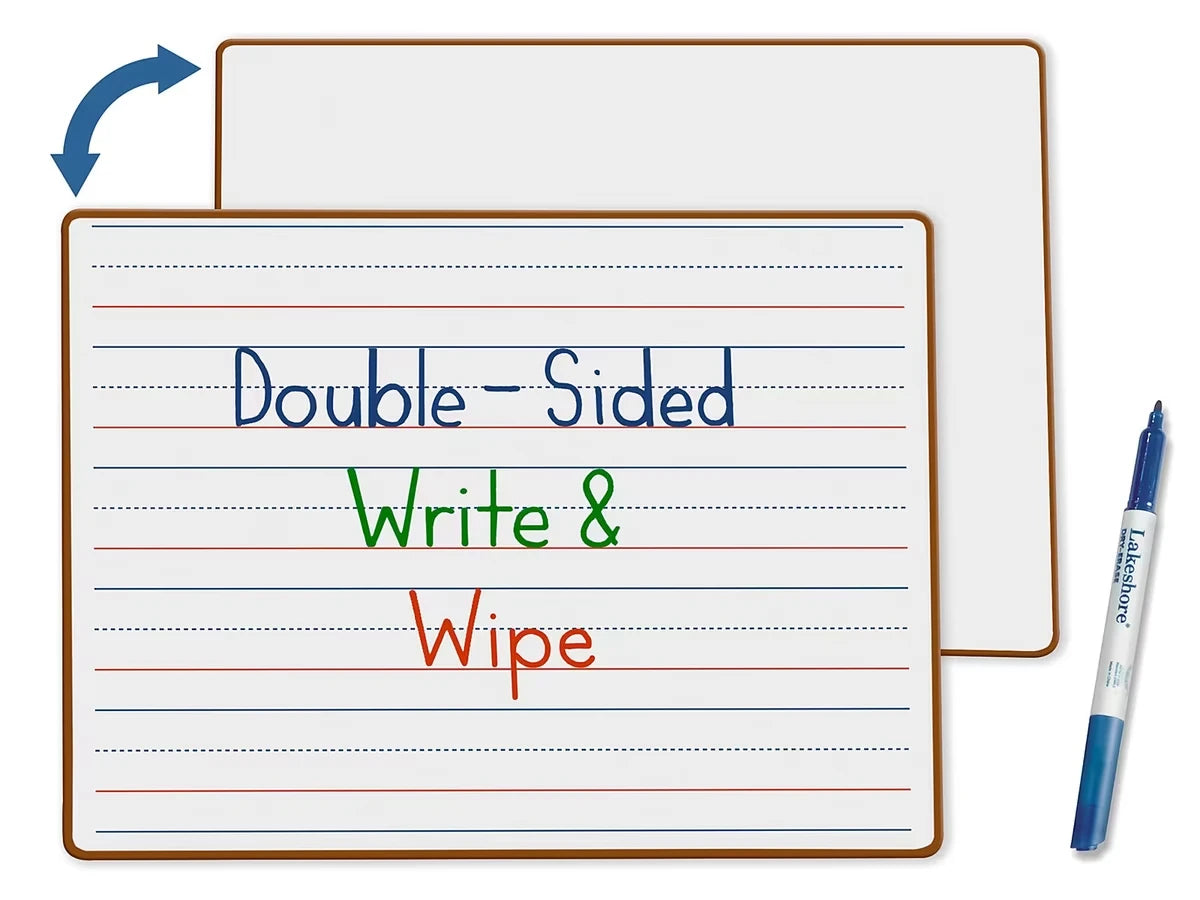 Double-Sided Learn to Print Write & Wipe Board - US 6983